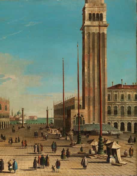 Detailabbildung: Bernardo Bellotto, genannt Canaletto , 1721 Venedig – 1780 Warschau, zug.