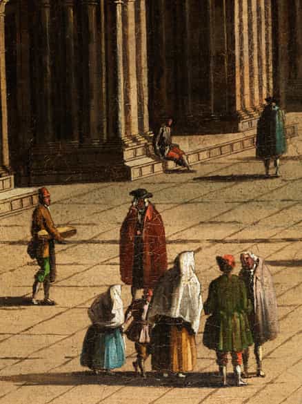 Detailabbildung: Bernardo Bellotto, genannt Canaletto , 1721 Venedig – 1780 Warschau, zug.