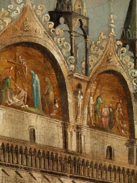 Detailabbildung: Bernardo Bellotto, genannt Canaletto , 1721 Venedig – 1780 Warschau, zug.
