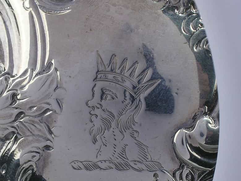 Detailabbildung: Englische Silber-Kaffeekanne