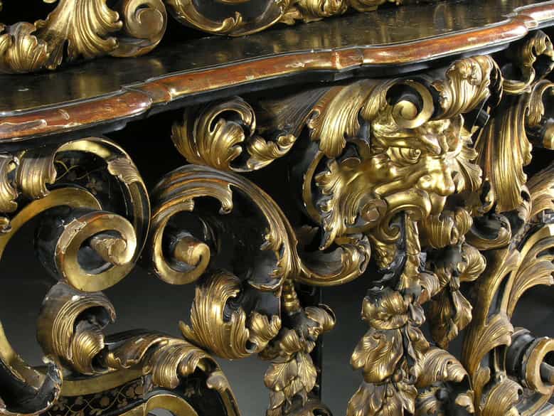Detailabbildung: Große italienische Wand-Spiegelkonsole 