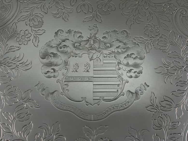 Detailabbildung: Londoner Silbertablett