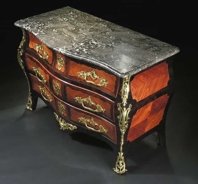 Detailabbildung: Pariser Louis XV- Kommode