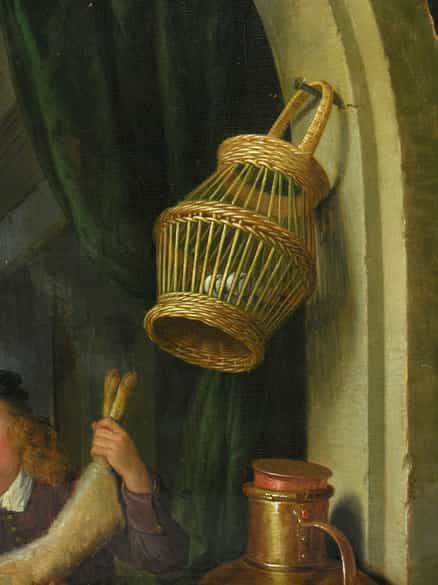 Detailabbildung: Gerrit Dou 1613 - 1675 KÖCHIN AM FENSTER 