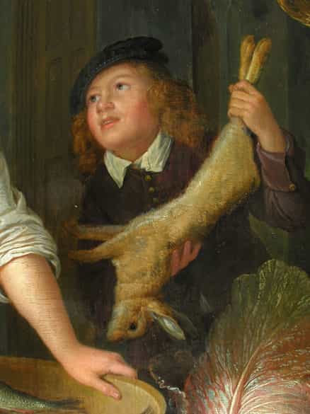 Detailabbildung: Gerrit Dou 1613 - 1675 KÖCHIN AM FENSTER 