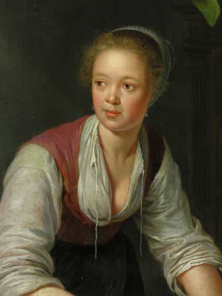 Detailabbildung: Gerrit Dou 1613 - 1675 KÖCHIN AM FENSTER 