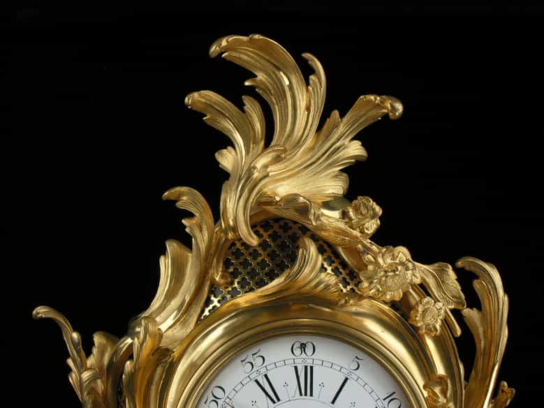 Detailabbildung: Französische Kartelluhr im Stil Louis XV