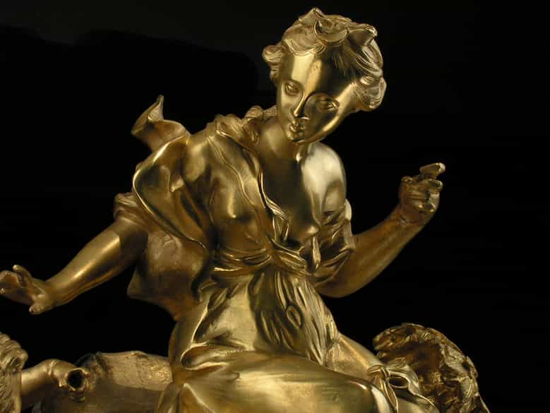 Detailabbildung: Französische Kartelluhr des 19. Jahrhunderts von „Goudin a Paris“