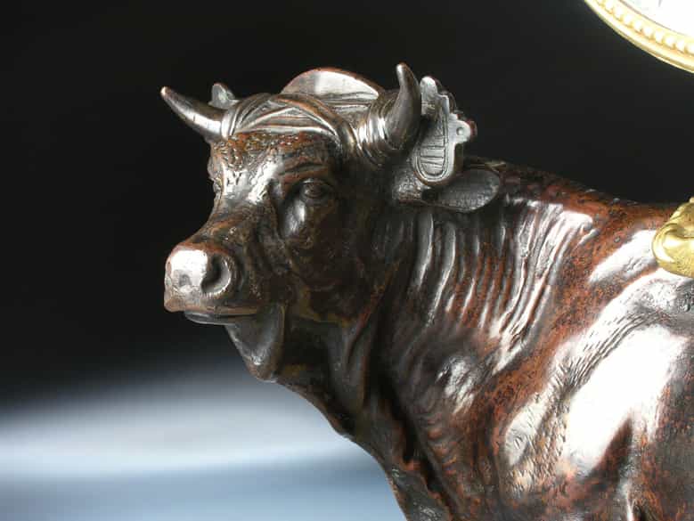 Detailabbildung: Französische Kaminuhr in Bronze