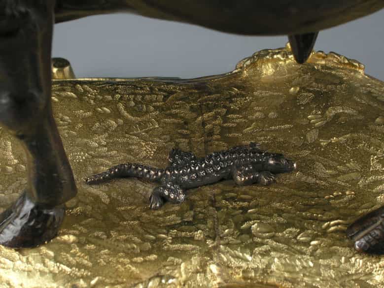 Detailabbildung: Französische Kaminuhr in Bronze