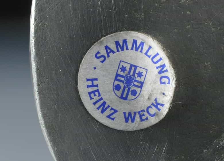Detailabbildung: Seltene Dresdener Zinnkanne mit Schraubdeckel