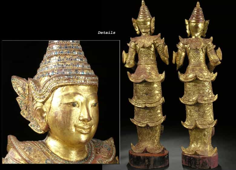 Detailabbildung: Paar Tempelfiguren