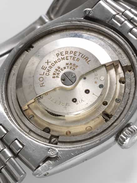Detailabbildung: HERRENARMBANDUHR Sehr seltene Rolex Oyster Perpetuel Vollkalender „OFFICIALLY CERTIFIED CHRONOMETER“