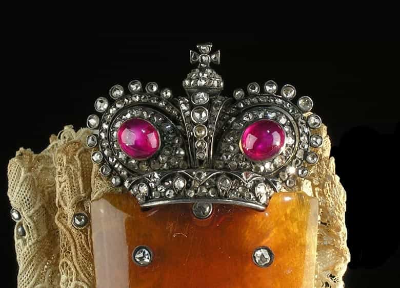 Detailabbildung: Imperialer russischer Fächer mit ca. 500 Brillanten