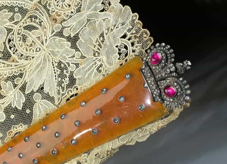 Detailabbildung: Imperialer russischer Fächer mit ca. 500 Brillanten