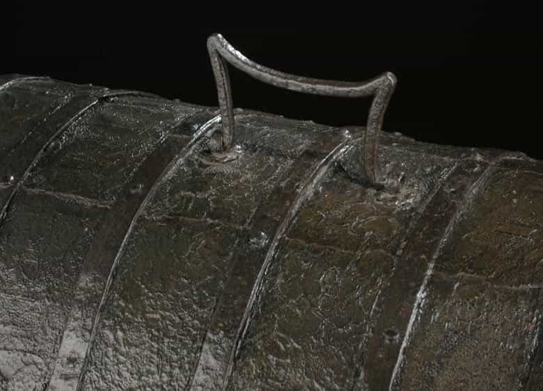 Detailabbildung: Große italienische Schatulle in Truhenform