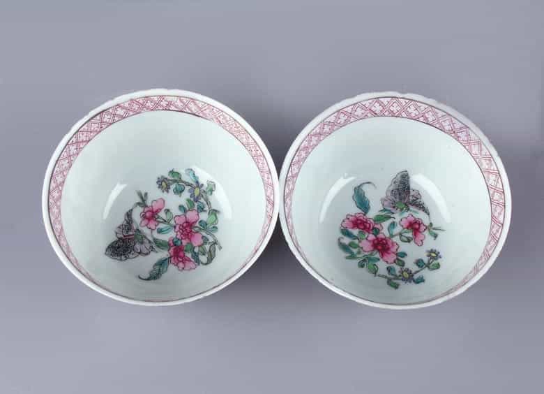 Detailabbildung: Paar chinesische Koppchen mit Untertellern