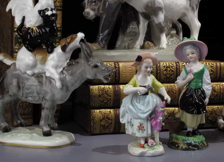 Detailabbildung: Konvolut von acht Porzellanfiguren