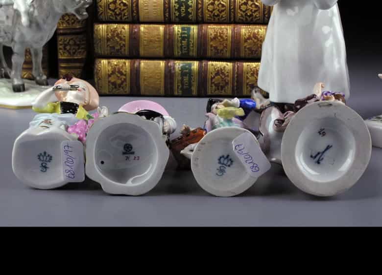 Detailabbildung: Konvolut von acht Porzellanfiguren