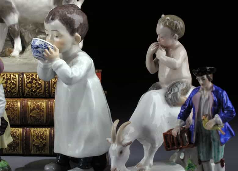 Detailabbildung: Konvolut von acht Porzellanfiguren