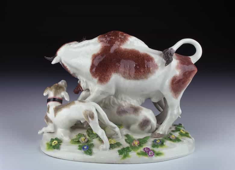 Detailabbildung: Meissener Porzellanfigurengruppe