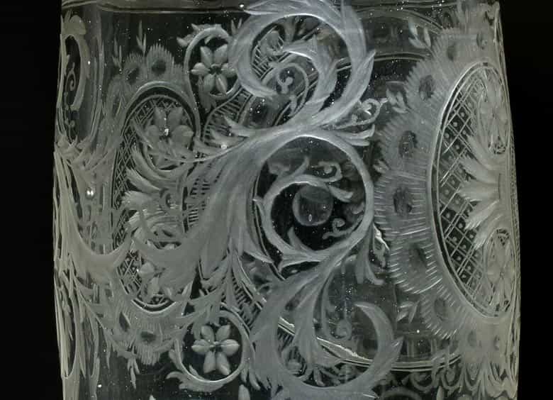 Detailabbildung: Böhmisches Portraitglas mit Darstellung Friedrich II. von Preußen