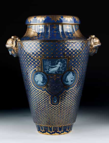 Detailabbildung: Bedeutende Servré Vase von Taxile Doat