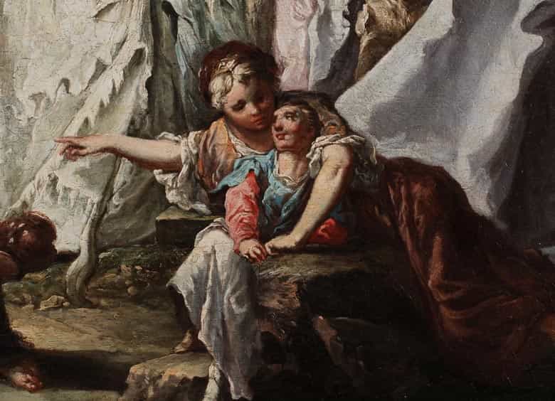 Detailabbildung: Francesco Zugno, 1709 Venedig - 1787, Schüler des Giovanni Battista Tiepolo.