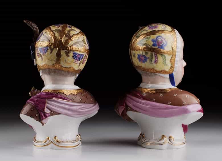 Detailabbildung: Zwei Meissener Kinderkopfbüsten nach Modellen von J. J. Kaendler