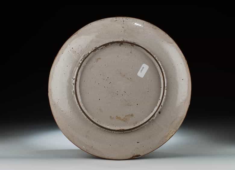 Detailabbildung: Italienische Majolika-Platte in der Art von Urbino