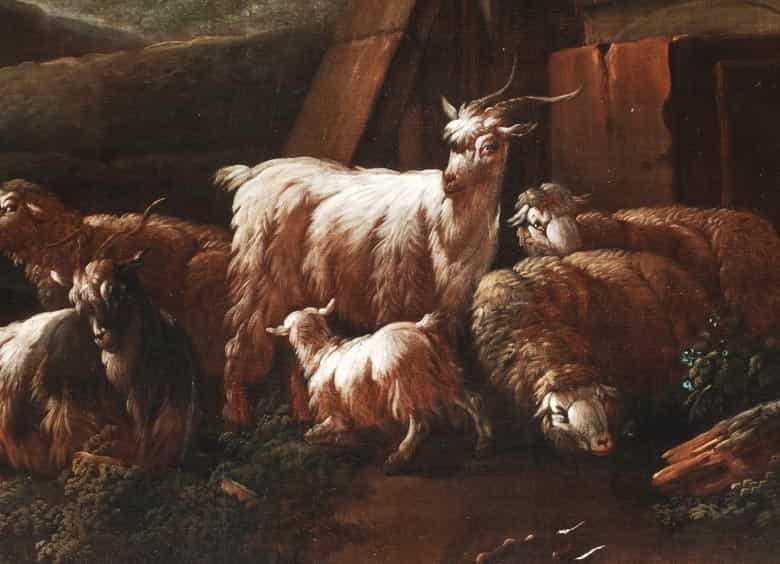 Detailabbildung: Philipp Peter Roos, Rosa da Tivoli, 1655/ 1657 Frankfurt am Main - 1706 Rom, zug.