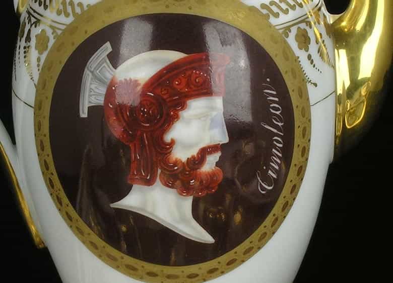 Detailabbildung: Französisches Porzellanservice des Empire, mit römischen Caesaren- und Feldherrenportraits