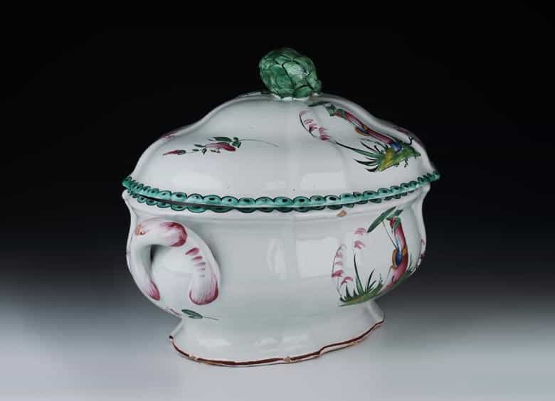 Detailabbildung: Terrine mit Présentoire mit Chinoiserie-Motiven