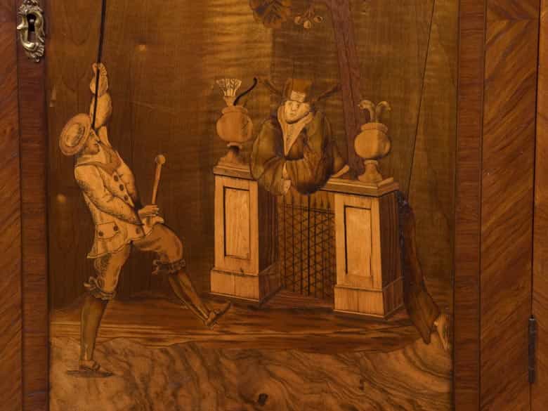 Detailabbildung: Kabinettschrank mit reicher Chinoiserie-Marketerie