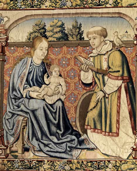 Detailabbildung: Bedeutender, äußerst früher französischer Gobelin