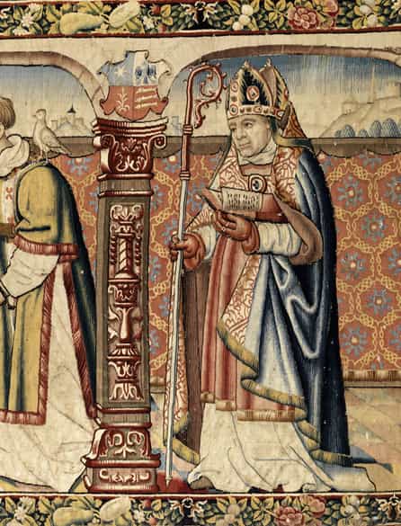 Detailabbildung: Bedeutender, äußerst früher französischer Gobelin