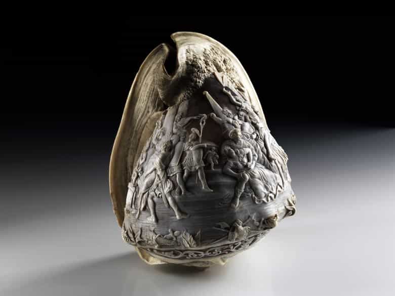 Detailabbildung: Italienische Muschel mit Caméeschliff