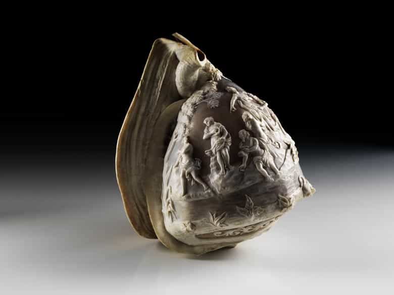 Detailabbildung: Große italienische Muschel mit Caméeschliff