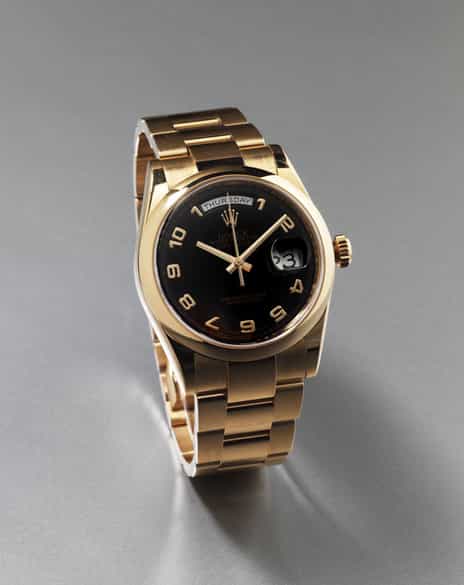 Detailabbildung: Herrenarmbanduhr Rolex Oyster Perpetual „Day Date“, Rotgold
