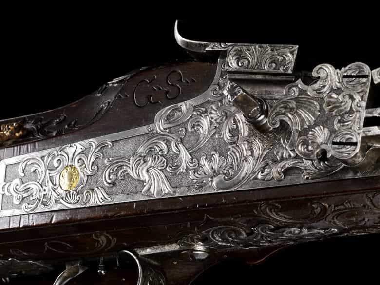 Detailabbildung: Radschlossbüchse, Straubing, um 1750