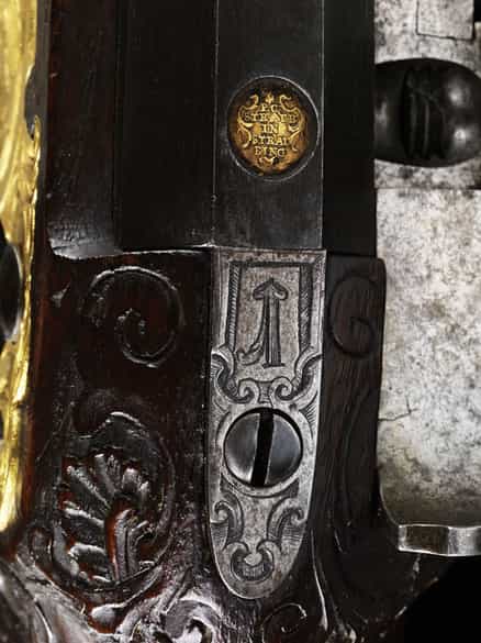Detailabbildung: Radschloss-Büchse von P. Caspar Straub in Straubing