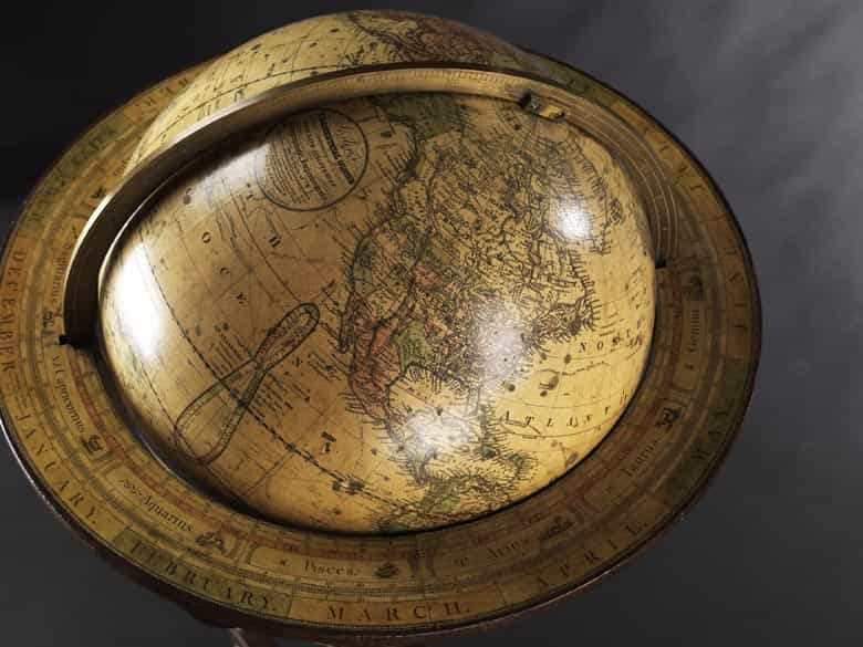 Detailabbildung: Großer Erdglobus mit Kompass