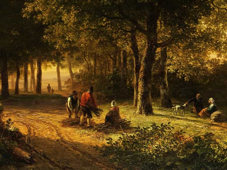 Detailabbildung: Andreas Schelfhout, 1787 Den Haag - 1870 Den Haag, zug.