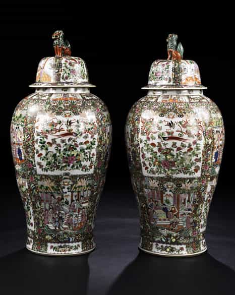 Detailabbildung: Paar große Porzellanvasen