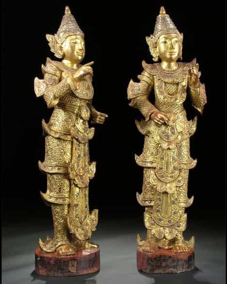 Detailabbildung: Paar Tempelfiguren