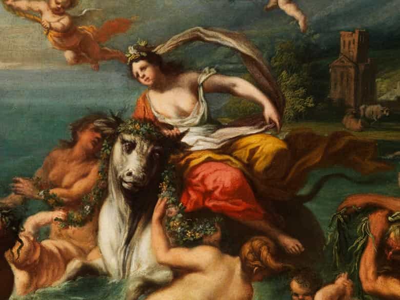 Detailabbildung: Guglielmo Cortese, Il Borgognone, 1628 - 1679 Rom, zug.