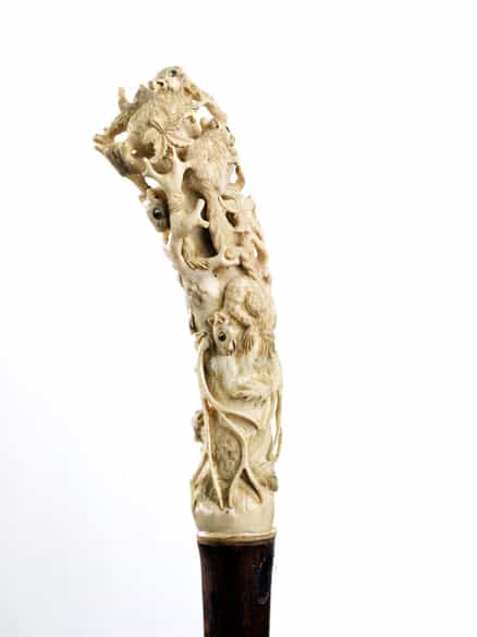 Detailabbildung: Stock mit Elfenbeingriff