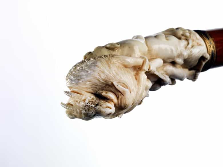 Detailabbildung: Stock mit Elfenbeingriff