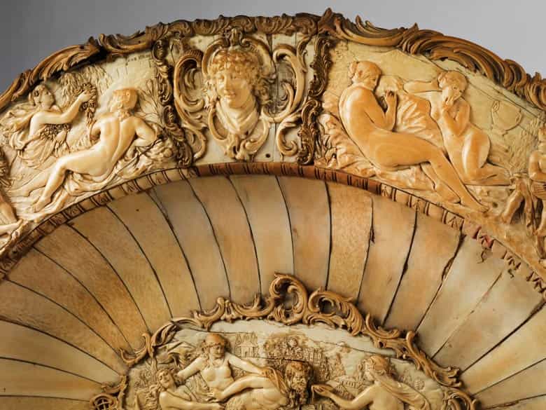 Detailabbildung: Große Elfenbein-Prunkschale