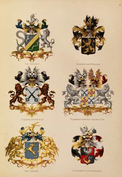 Detailabbildung: Wappenbücher des niederländischen Adels